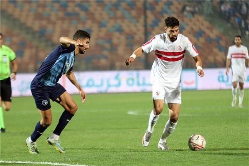 الزمالك يتقدم على بيراميدز بهدف شلبى فى الشوط الأول