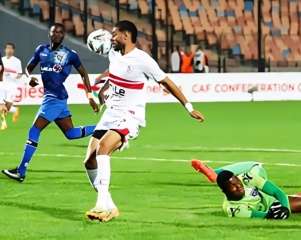 الزمالك يتقدم على بلاك بولز 1-0 فى الشوط الأول بكأس الكونفدرالية